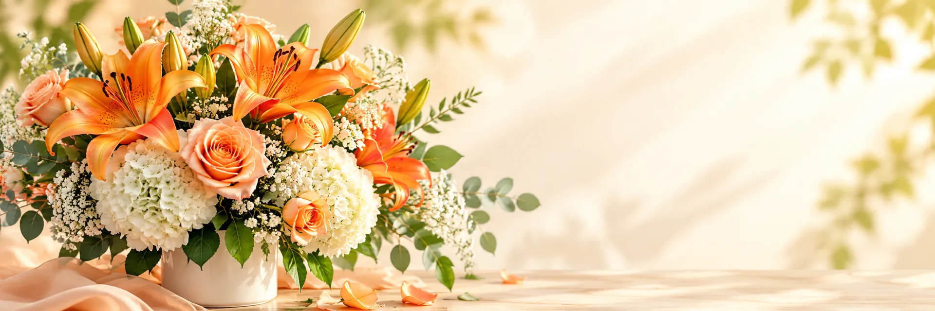 Cvećara Milica Čačak - lily and rose arrangement